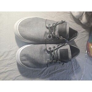 Men’s Polo Ralph Lauren Faxon Low Gray Canvas & Leather Sneakers Size 11 D